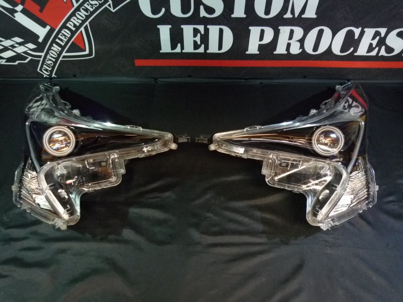 50プリウス前期　ヘッドライト加工　インナーブラック塗装