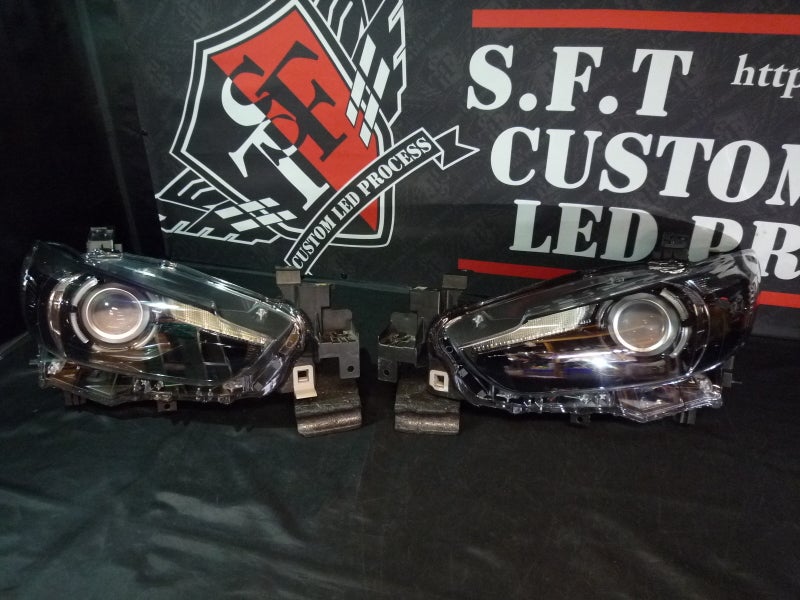 アテンザ　ヘッドライトカスタム　インナーブラック塗装