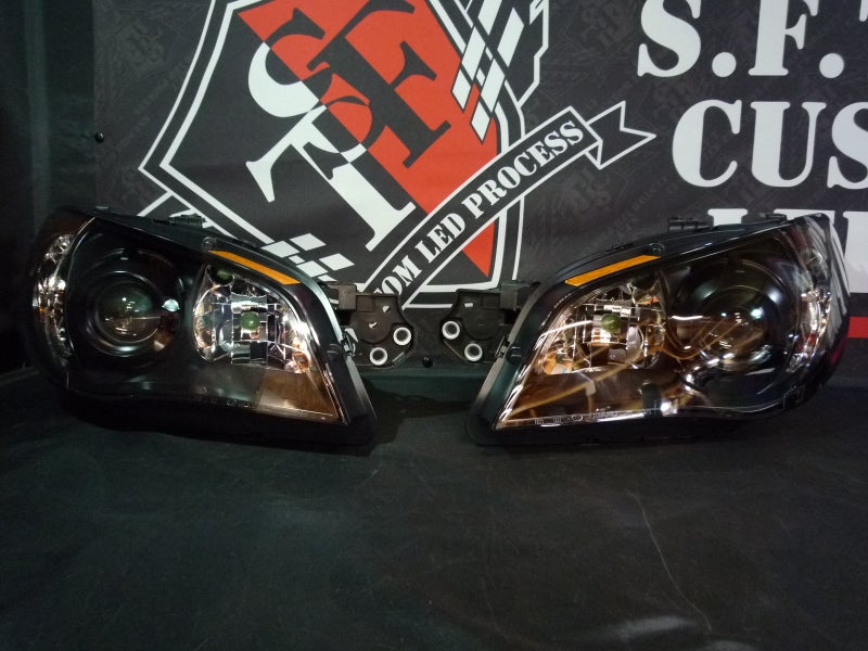 インプレッサ　ヘッドライト　インナーブラック塗装