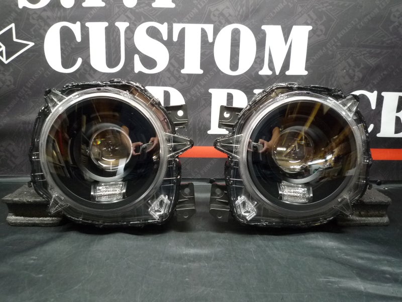 ジムニー　シエラ　ヘッドライトインナーブラック塗装