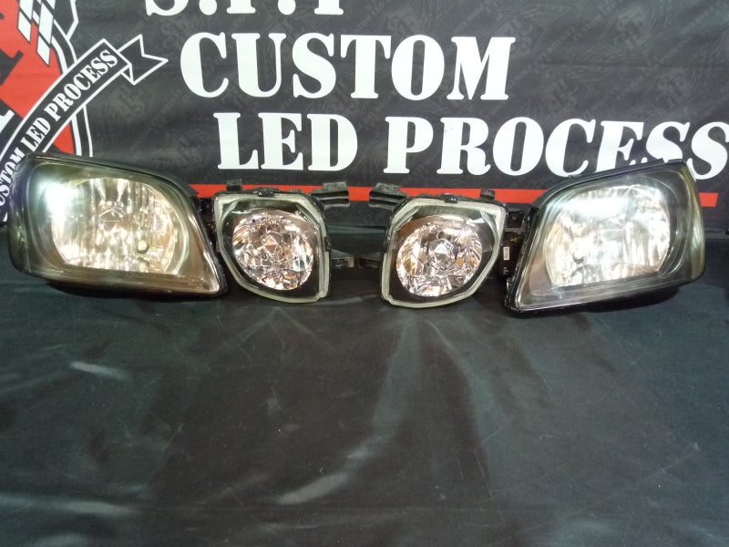 34ステージア　ヘッドライト　インナーブラック塗装