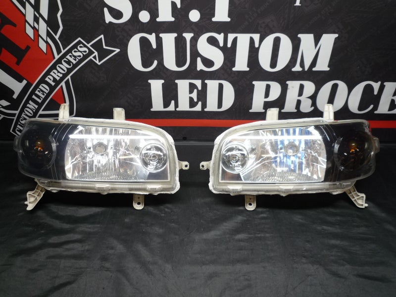 タント　L350S　ヘッドライトカスタム　インナーブラック塗装